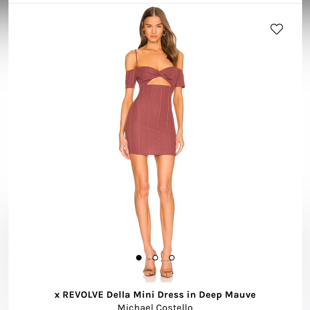 Revolve Della Mini Dress in Deep Mauve